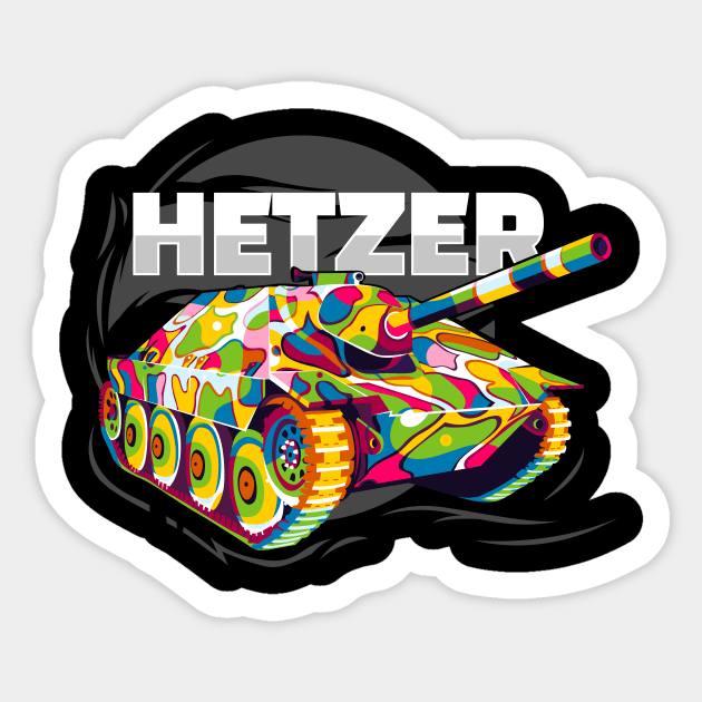 Panzer 38(t) Hetzer Sticker by wpaprint